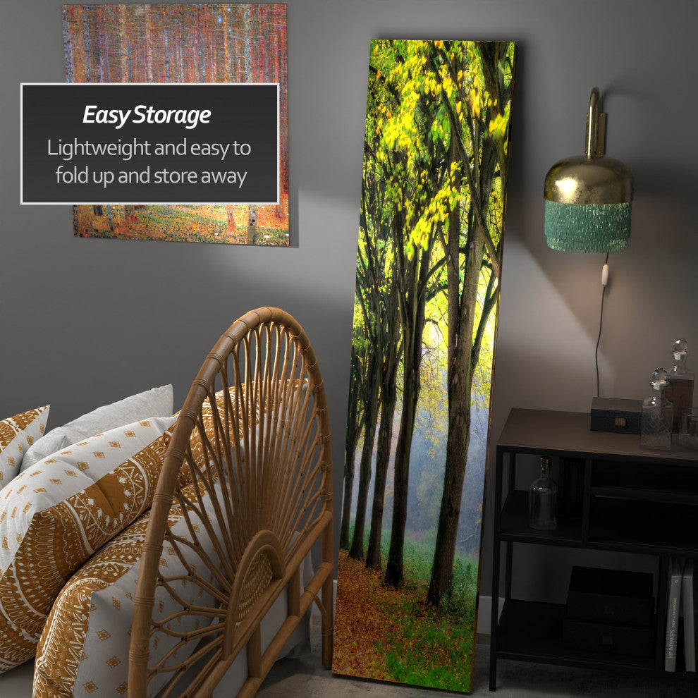 6' Tall Double Sided Autumn Footpath Canvas Room Divider