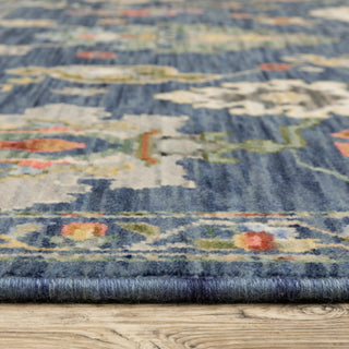Leoness Vintage Traditional Blue/ Multi Area Rug, 3'3" x 5'