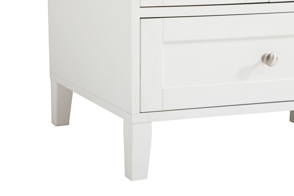 60" Double Bathroom Vanity, White