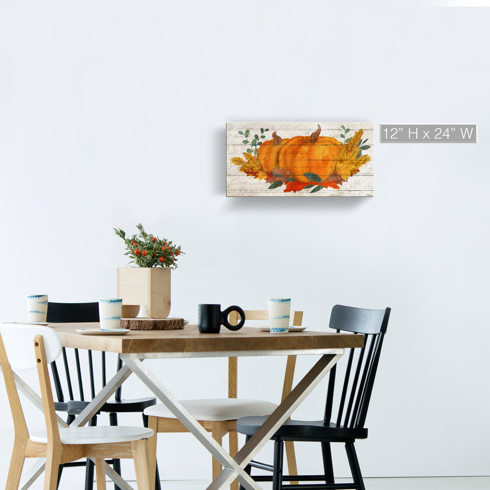 Pumpkin Harvest Wrapped Canvas Autumn Wall Art