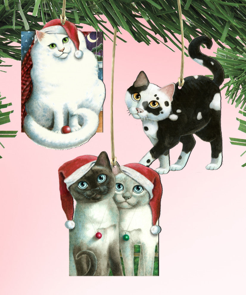 Pets wooden Ornaments Set of 3