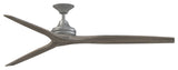 Fanimation Spitfire 72" Fan, Galvanized Motor, Weathered Wood Blades