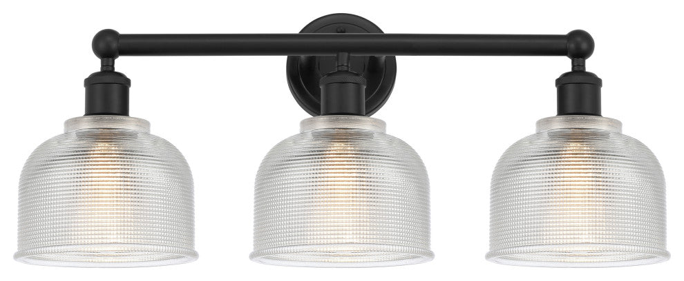 Innovations 616-3W-BK-G412 3 Light 23.5" Bath Vanity Light, Matte Black