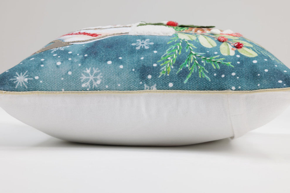 18 X 18 Chistmas Nostalgic Ice Skates Throw Pillow