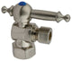 Kingston 1/2" IPS X 3/8" OD Angle Stop Lever Handle, Brushed Nickel