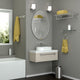 Glam Minimalist Towel Rack, Satin Nickel