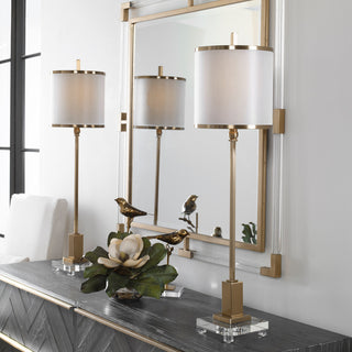 Uttermost Villena Buffet Lamp, Brushed Brass