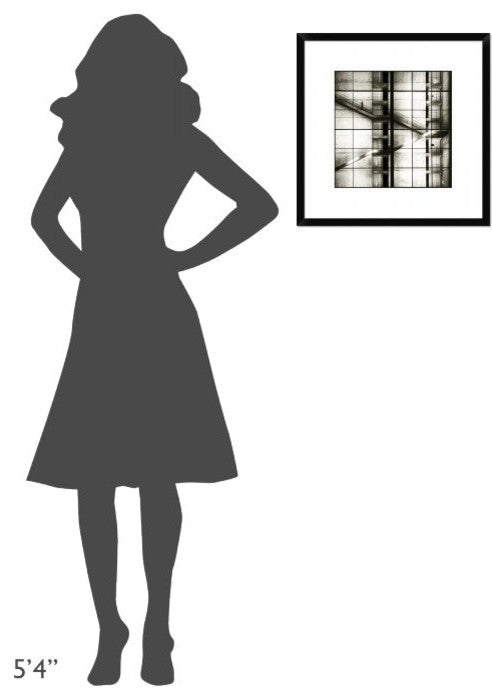 "Stairs and Landings" Framed Digital Print by Mario Benz, 20"x20"