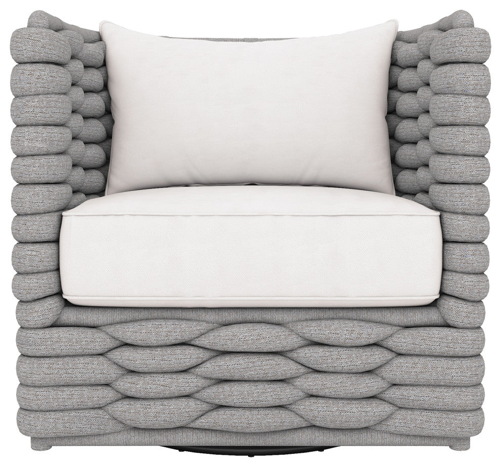 Bernhardt Wailea Nordic Gray Outdoor Swivel Chair