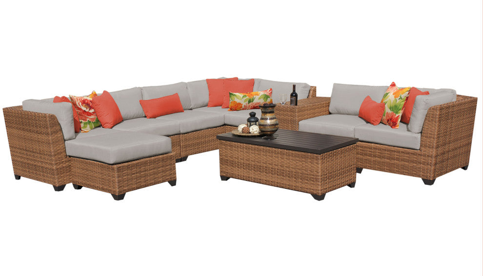 Laguna 10 Piece Outdoor Wicker Patio Furniture Set 10b