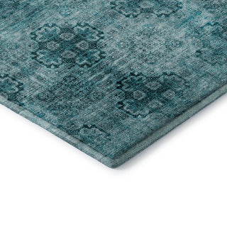 Premium Machine Washable Mayfield AMF557 Teal 8' x 10' Rug