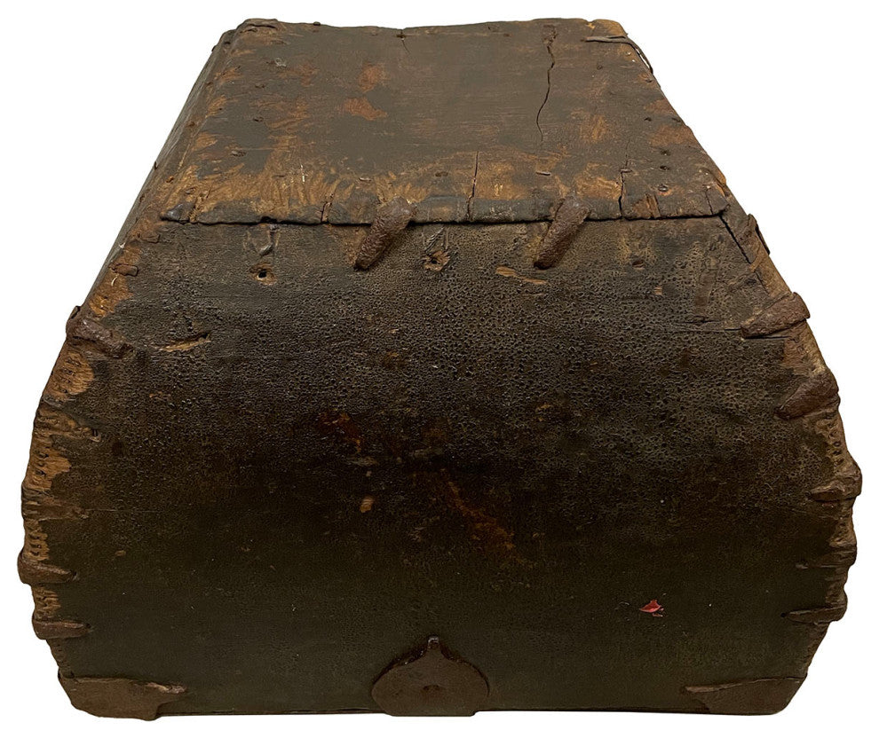 Consigned Antique Chinese Official Wooden Rice Grain Bucket