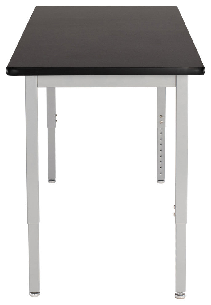 NPS Steel Height Adjustable Science Lab Table, 24 X 48, HPL Top, Grey