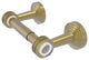 Pacific Beach Two Post Dotted Accent Toilet Tissue Holder, Satin Brass