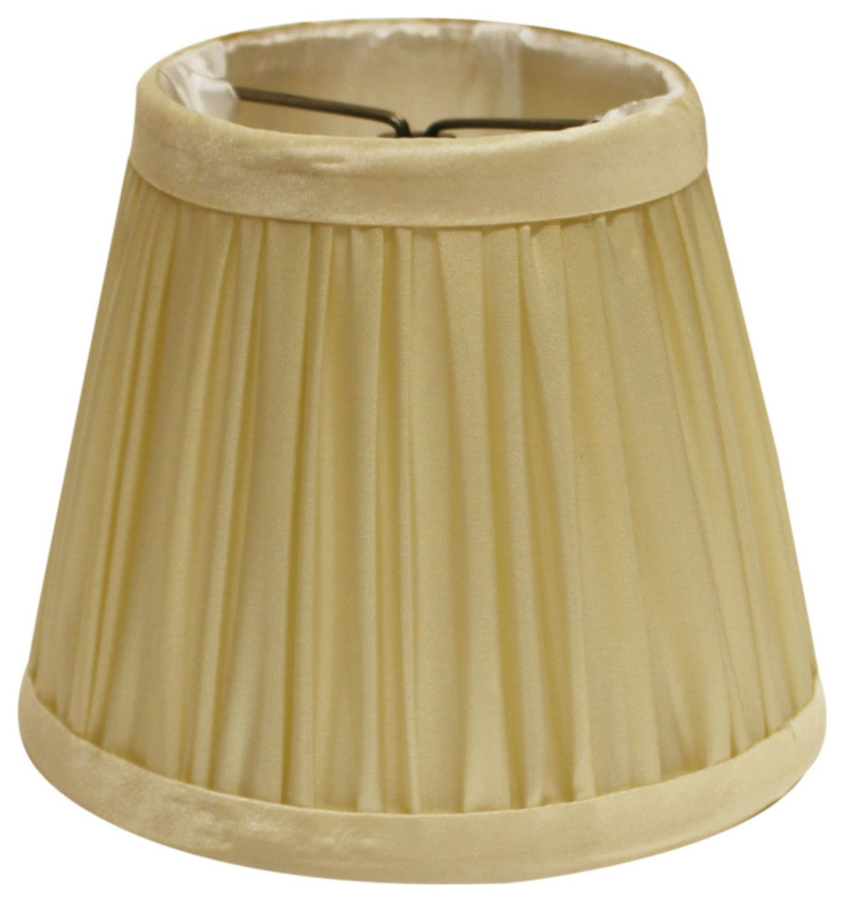 7" Pale Gray Set of 6 Slanted Chandelier Tafetta Lampshades