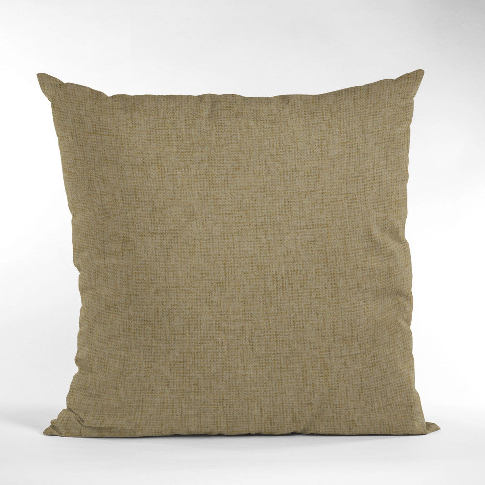Safari Waffle Textured Solid Luxury Throw Pillow, Double sided 24"x24"