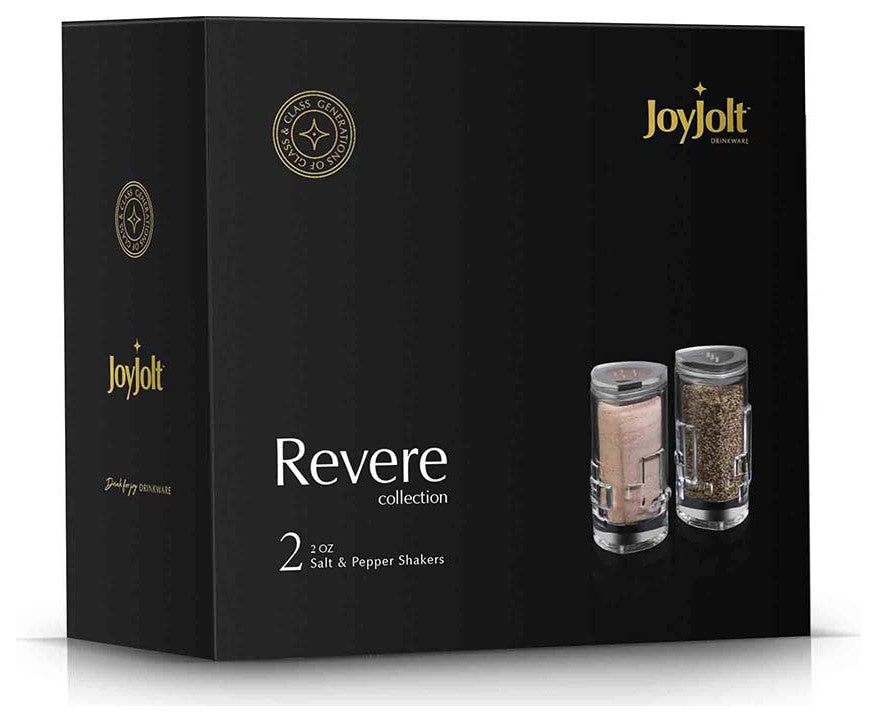 Revere Crystal Salt and Pepper Shakers -, Set of 2