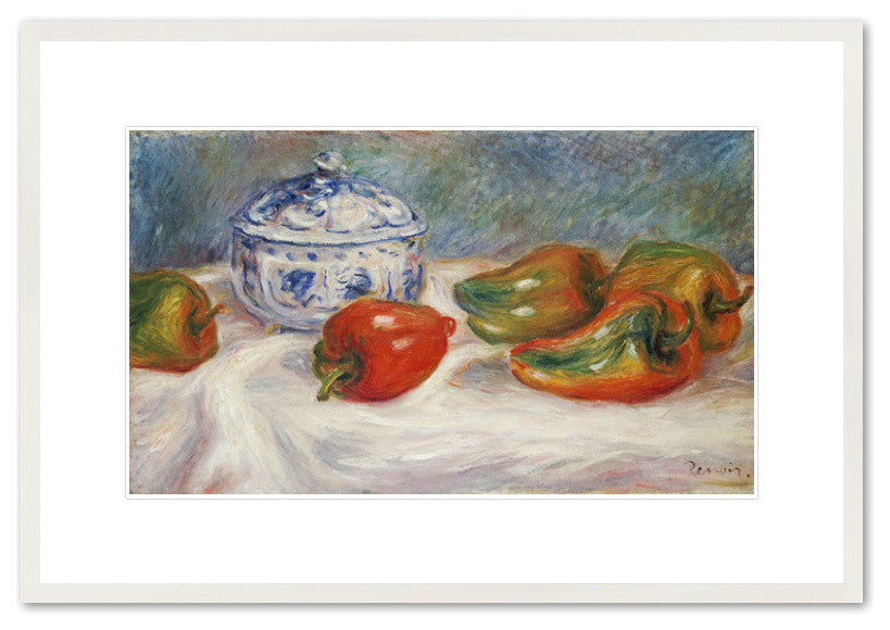 Still Life With a Blue Sugar Bowl and Peppers