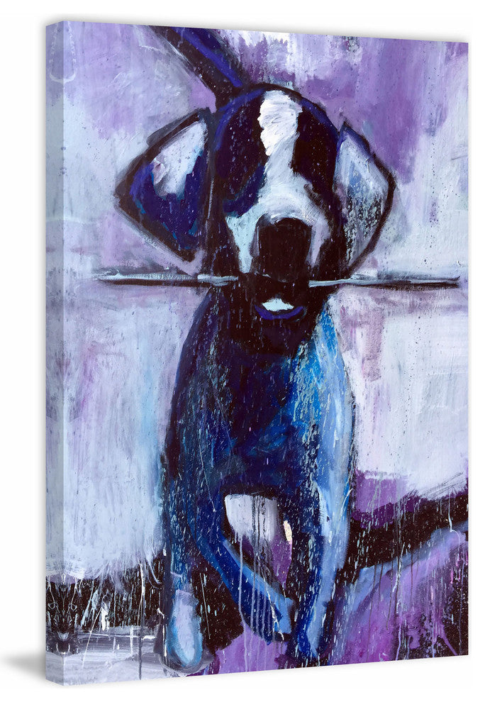 "Retriever" Painting Print on Wrapped Canvas, 12"x18"