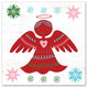 Simple Red Angel 20x20 Canvas Wall Art