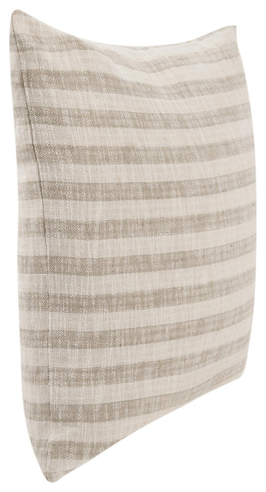 Linna Linen Blend Fabric Throw Pillow by Kosas Home, Beige, 24x24
