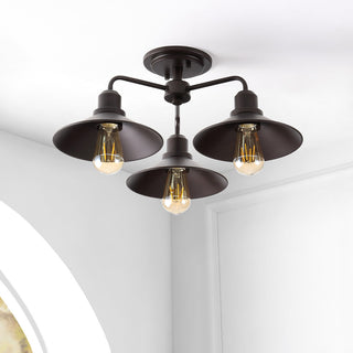 Calvin 18.5" 3-Light Iron LED Pendant, Oil Rubbed Bronze