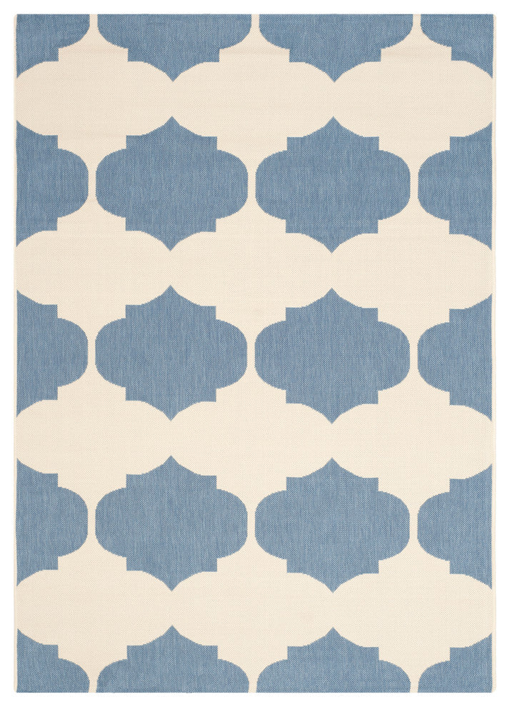 Safavieh Courtyard Cy6162-233 Beige, Blue Area Rug, 2'7" X 5'0"