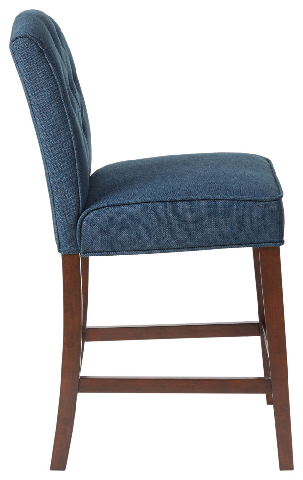 Madison Park Marian Tufted Counter Stool, Navy