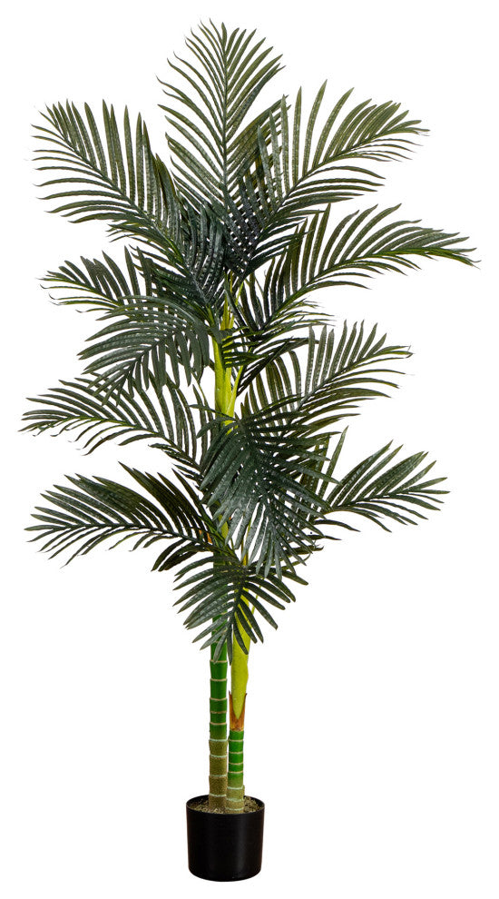 6ft. Artificial Double Stalk Golden Cane Palm Tree