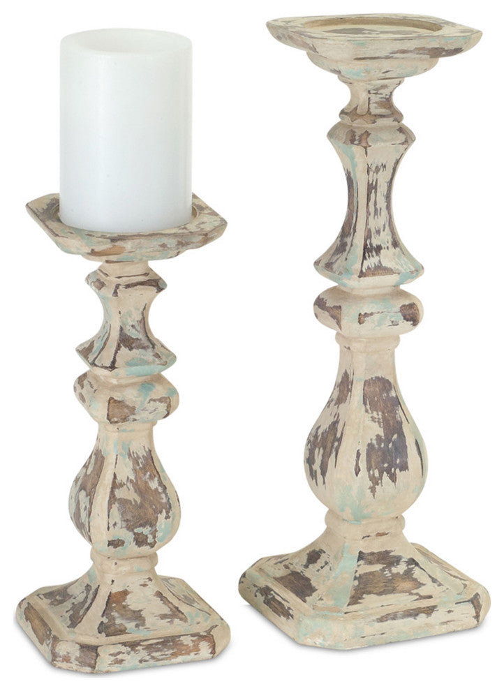 Candle Holder, 2-Piece Set, Multicolor