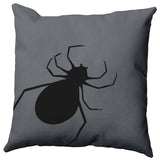 26"x26" Big Spider Decorative Throw Pillow, Steel Gray