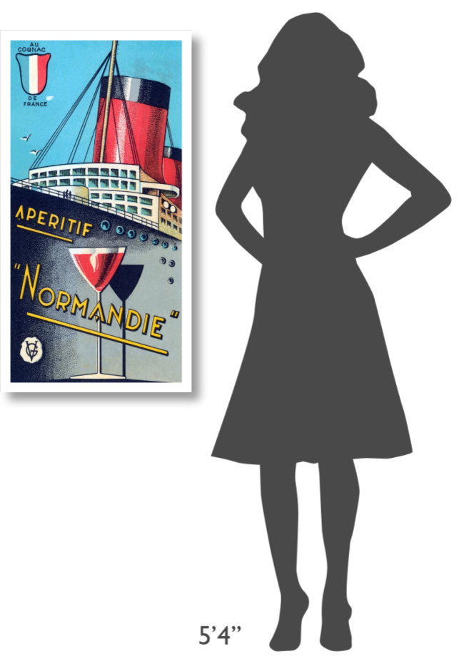 "Aperitif Normandie" Digital Paper Print by Vintage Booze Labels, 20"x38"