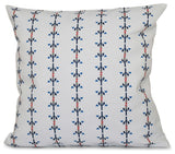 Jodhpur Stripe, Stripe Print Pillow, Navy Blue, 18"x18"