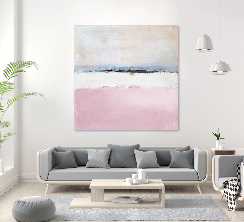 Pink Sea Abstract - 54 x 54 by Lanie Loreth