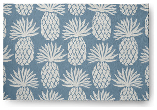 4' x 6' Pineapple Pattern Indoor/Outdoor Rug, Dusty Smoke