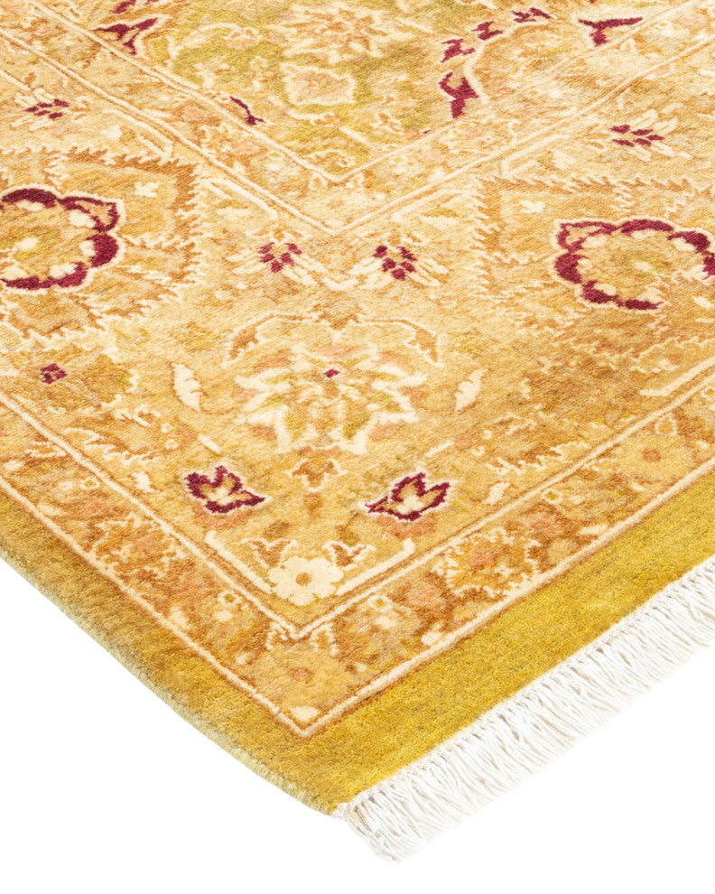 Mogul, One-of-a-Kind Hand-Knotted Runner Green, 6'3"x13'1"