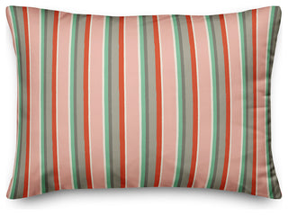 Stripes in Pink Throw Pillow