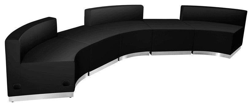 Hercules Alon Series Black Leather Reception Configuration, 5 Pieces