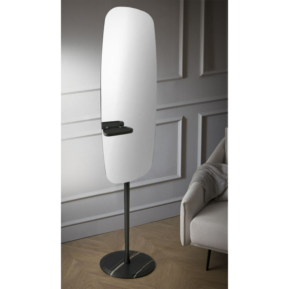 Nomon Espejo Pie Floor Mirror, Black Stained Ash