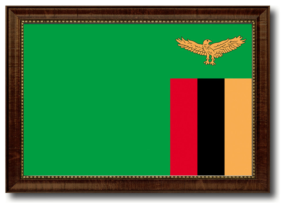 Zambia Country Flag Canvas Print, 27"x39"