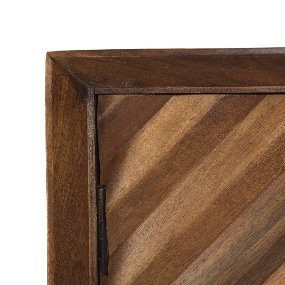 Burlington Mid-Century Modern Handcrafted Mango Wood Sideboard