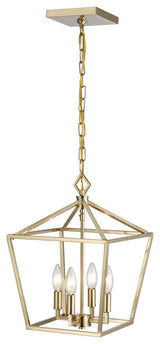 4-Light 12" Modern Gold Pendant