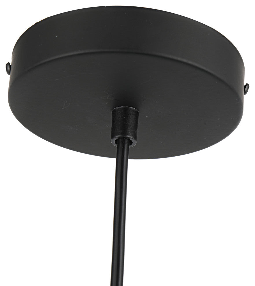 CHLOE Lighting Ironclad Contemporary 1-Light Mini Pendant, Black/White