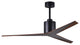 Matthews Fan, Eliza Geometric Ceiling Fan, Matte Black, Walnut
