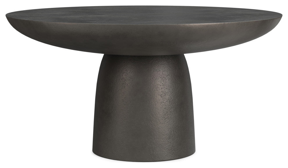 Alexa Cast Aluminum Coffee Table in Black Nickel