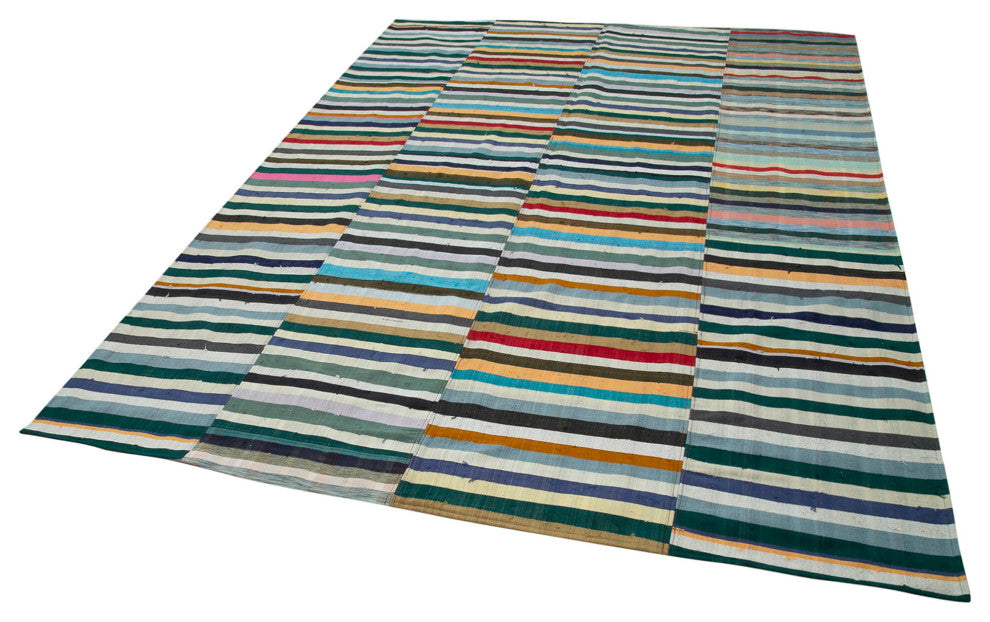 Rug N Carpet - Handmade Oriental 7' 3'' x 10' 1'' Unique Patchwork Kilim Rug