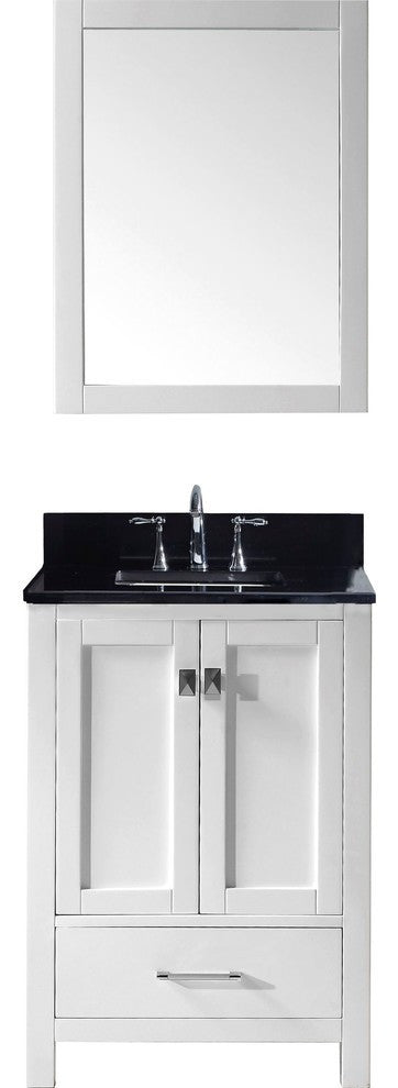 Caroline Avenue 24" Single Bathroom Vanity Set White, Granite Top