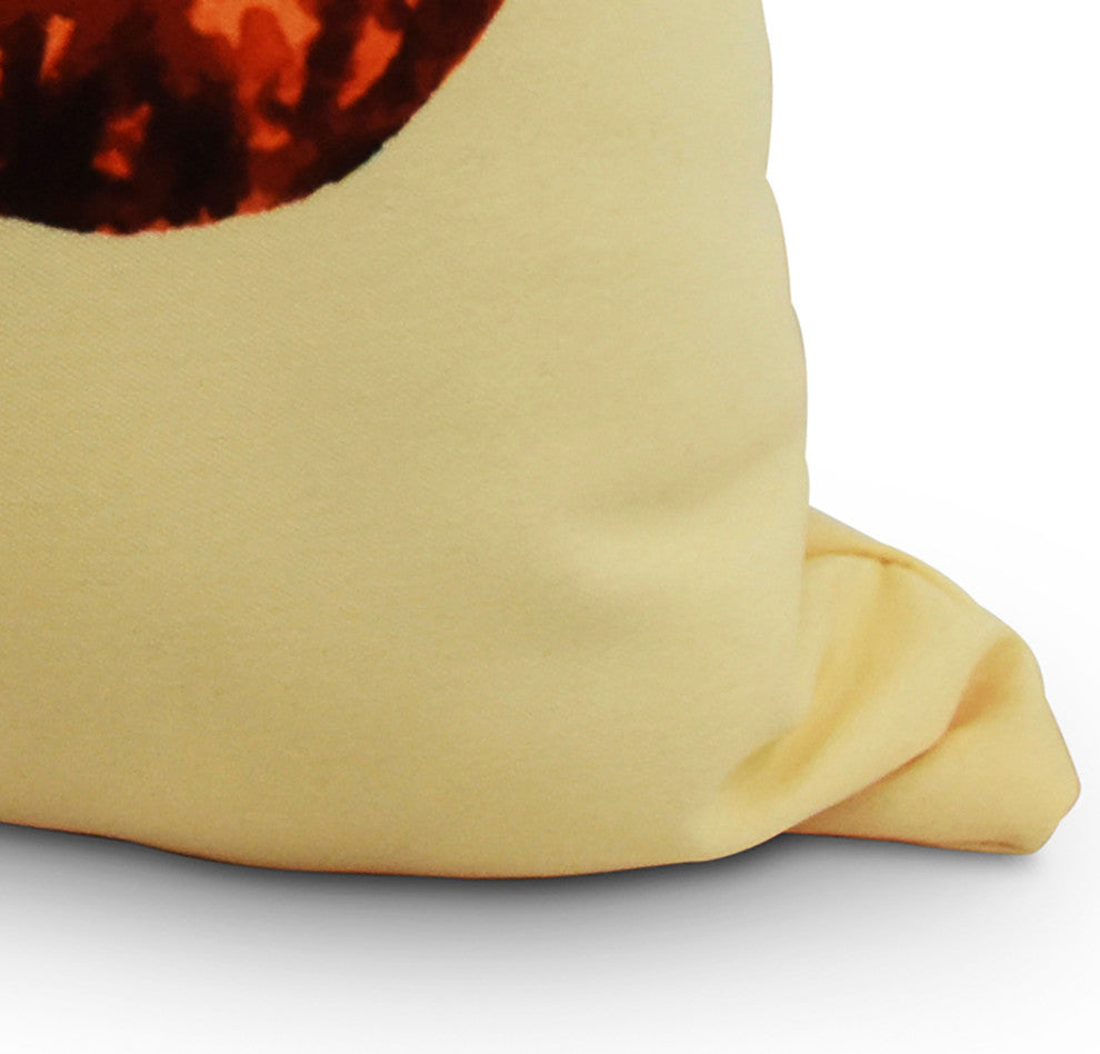 Gourd Pile Light Yellow Fall Print Outdoor Decorative Throw Pillow, 20"