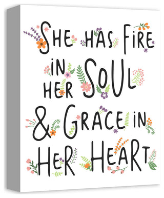 Fire in Her Soul 11x14 Canvas Wall Art