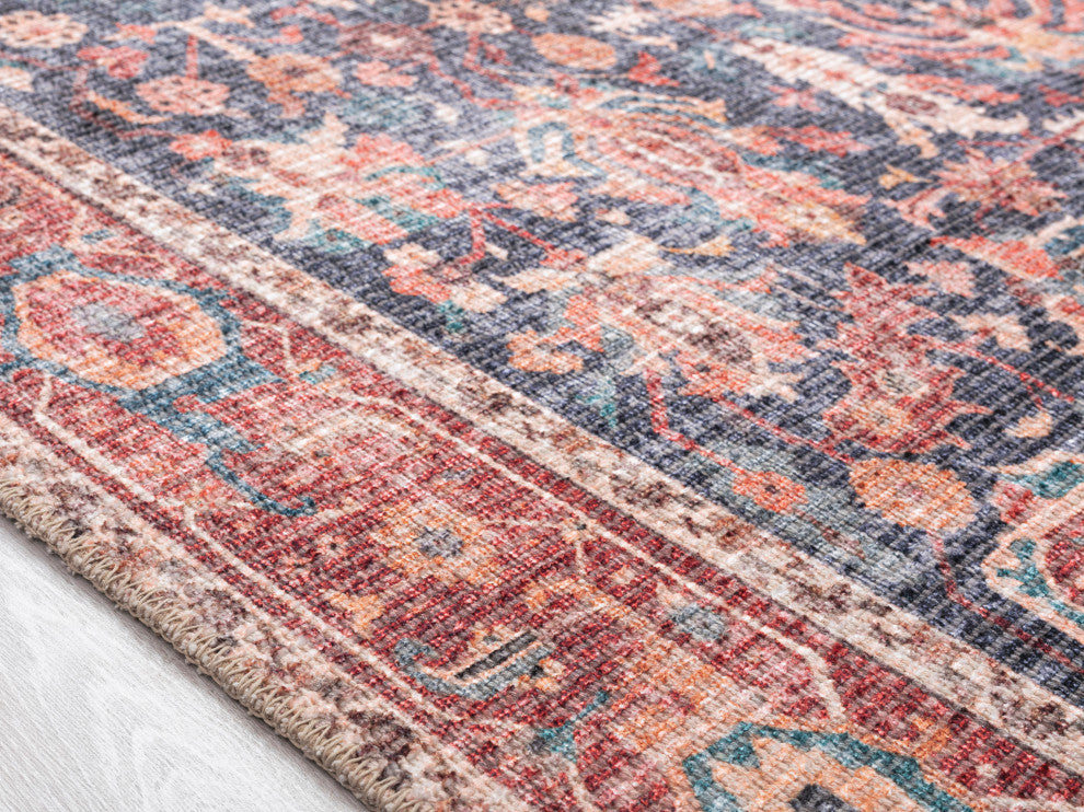 Vera Collection Multi 8'6" x 11'6" Rectangle Residential Indoor Area Rug